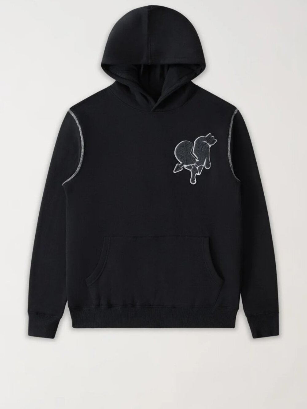 Reason Heartless Chenille Patch Graphic Hoodie Mens Small